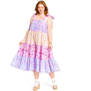 💝LOVE SHACK FANCY x TARGET🎀Margaux Floral tie strap tiered dress, size 1X
